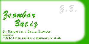 zsombor batiz business card